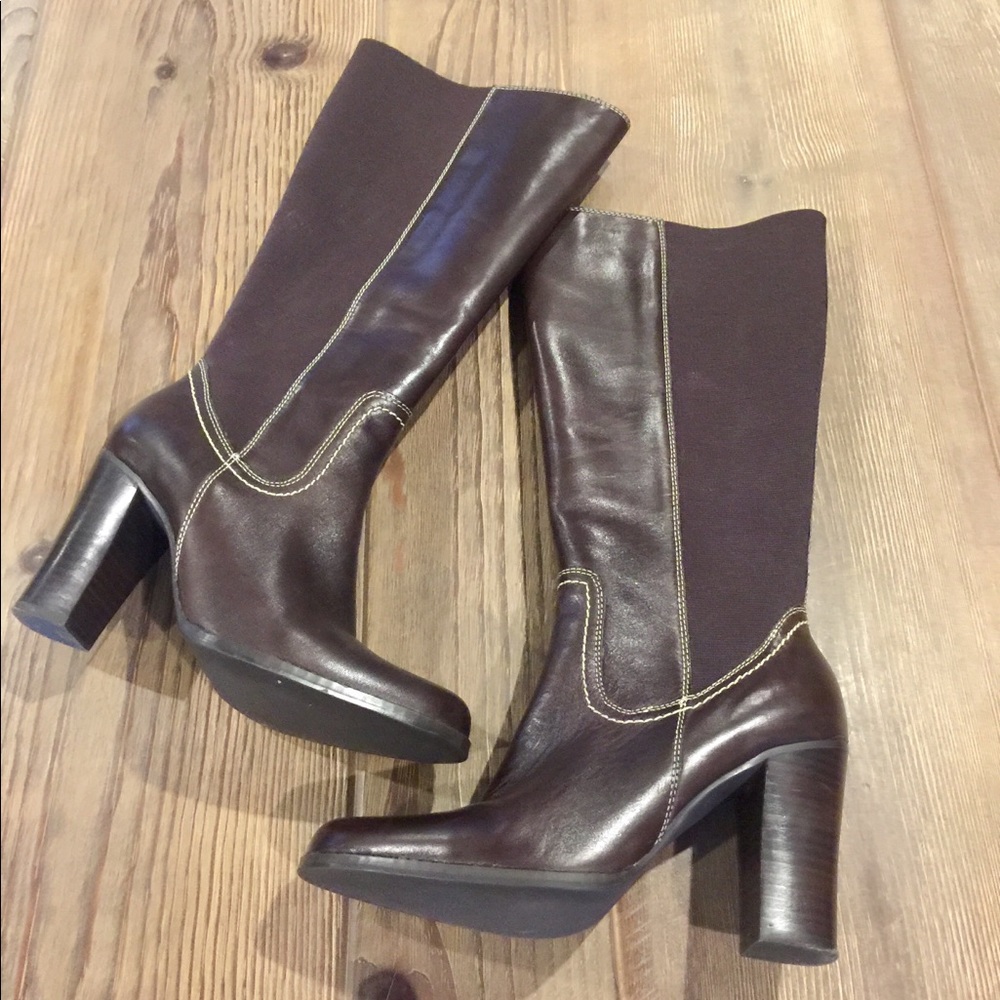 Franco Fortini Tall Leather Boot - Brown